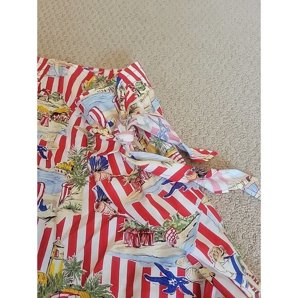 Vintage Alexander Campbell,red skirt,faux wrap, scarf design,sz 4 - Picture 4 of 10